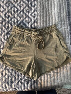 Athleta Olive Drawstring Athletic Shorts